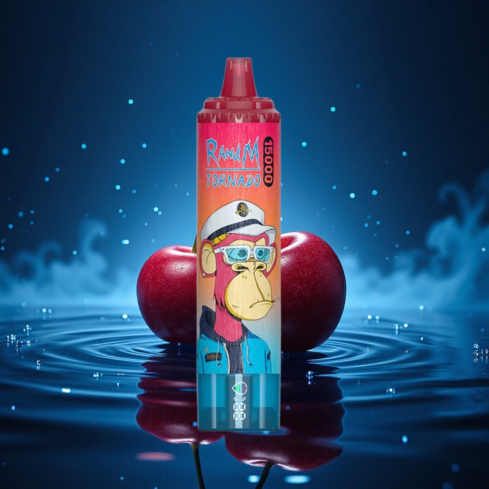 RandM Fumot Tornado 15000 Puffs Cereza Tornado Pantalla LCD 25ml