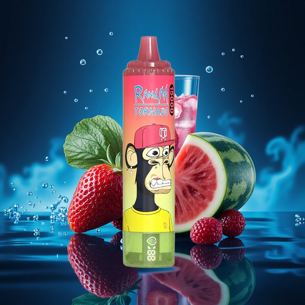 RandM Fumot Tornado 15000 Puffs Fresa Sandía Limonada con 25ml y Malla 0.9 Ohm