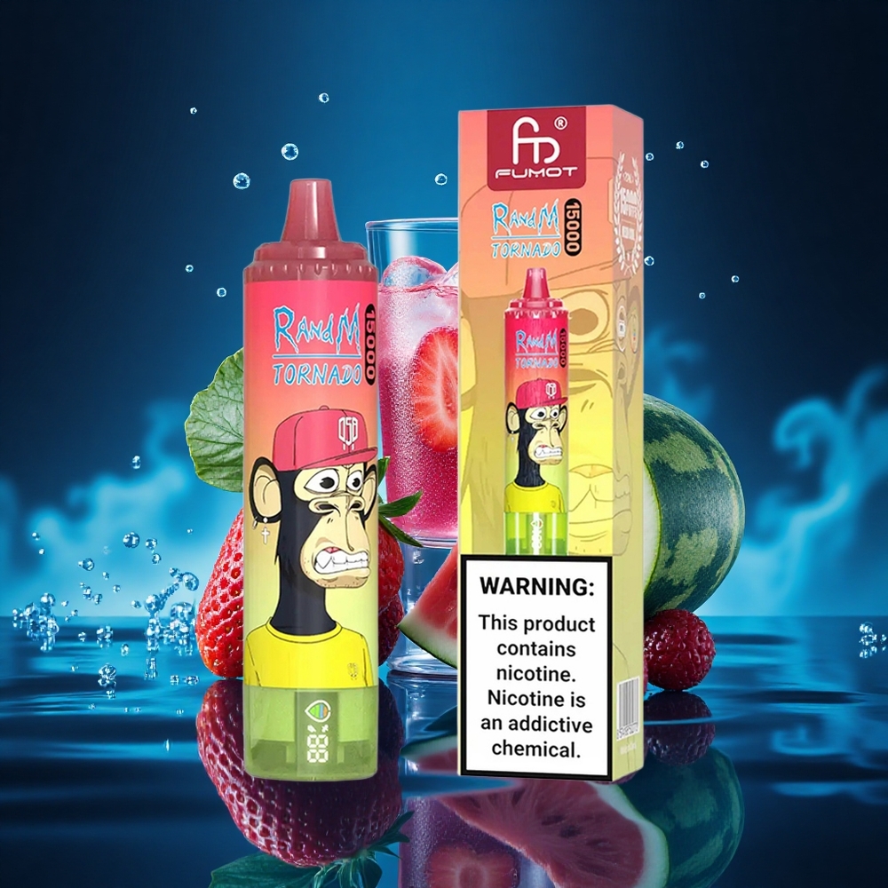 RandM Fumot Tornado 15000 Puffs Fresa Sandía Limonada con 25ml y Malla 0.9 Ohm