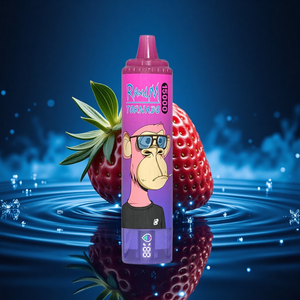 RandM Fumot Tornado 15000 Puffs Fresa Uva Tipo-C 25ml Pantalla LCD