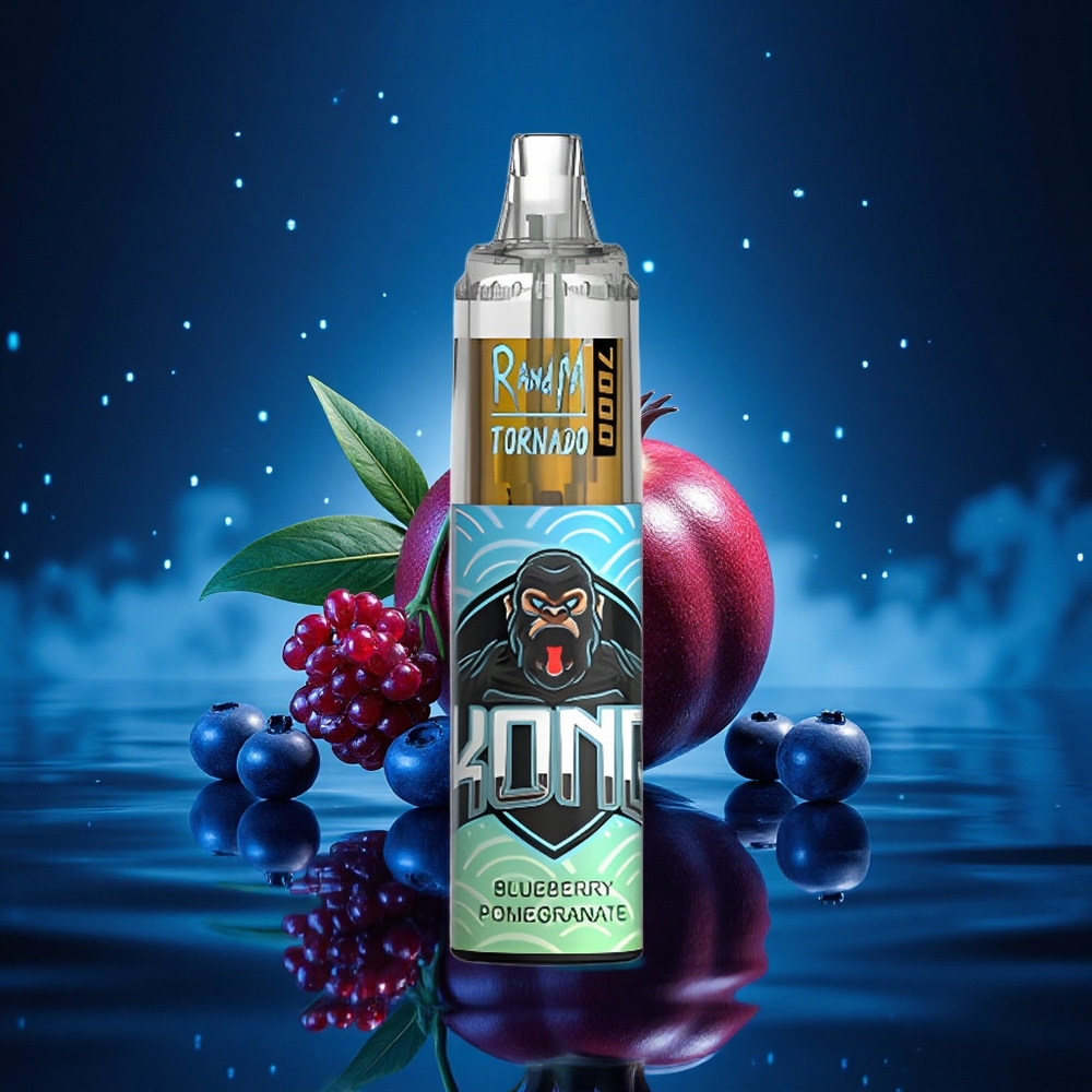 RandM Fumot Tornado 7000 Puffs Arándano Granada 14ML Tipo-C Malla Ajustable