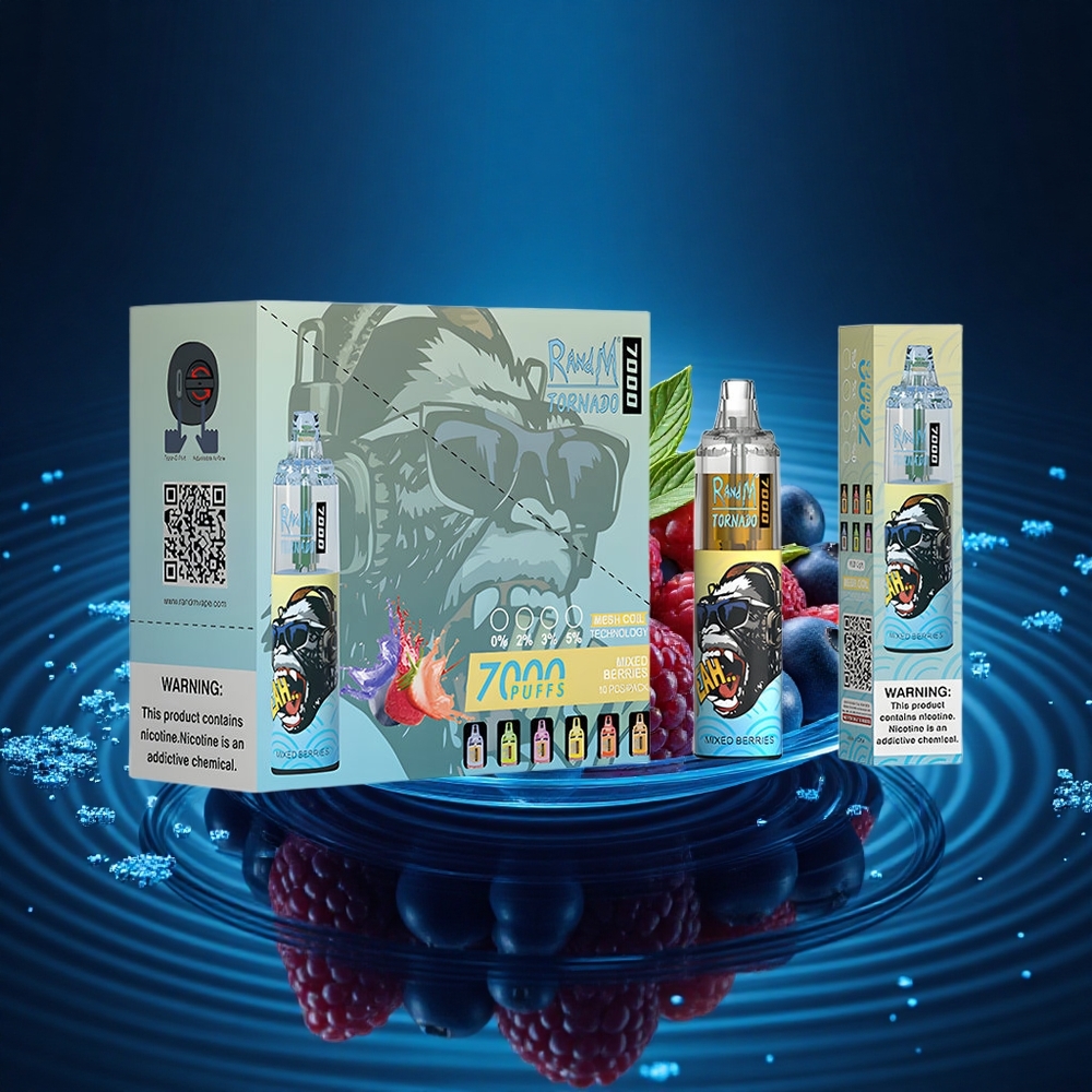 RandM Fumot Tornado 7000 Puffs Bayas Mixtas 14ML Tipo-C Ajustable