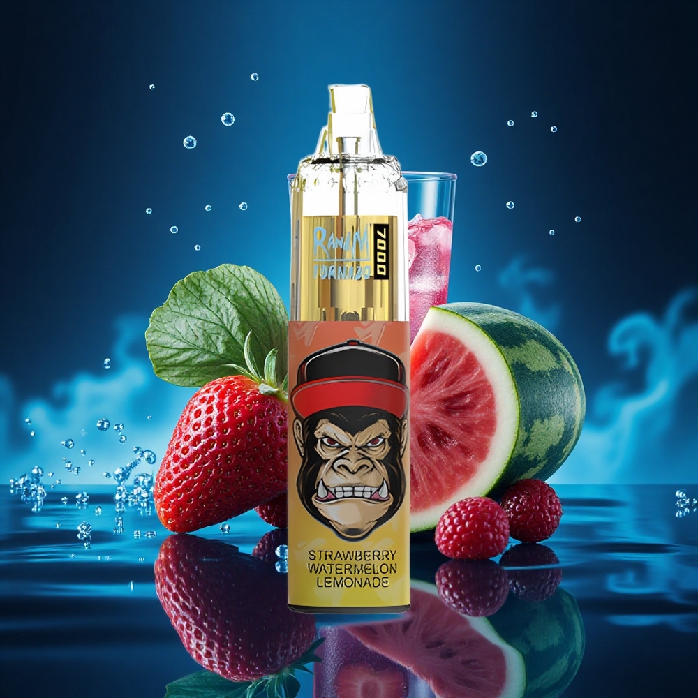 RandM Fumot Tornado 7000 Puffs Fresa Sandía Limonada con Batería 850 MAH y Luz RGB