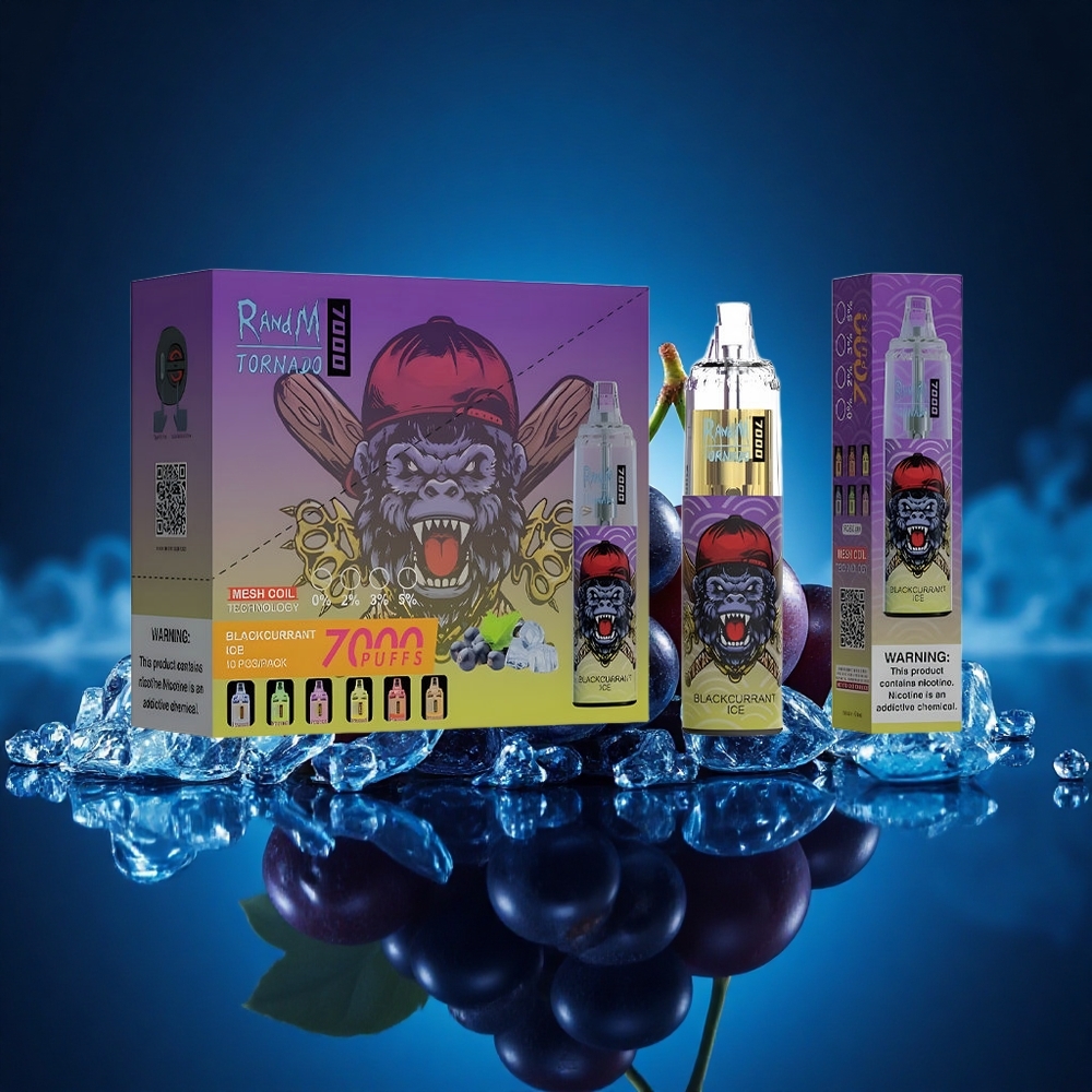 RandM Fumot Tornado 7000 Puffs Grosella Negra Helada 14ML Ajustable