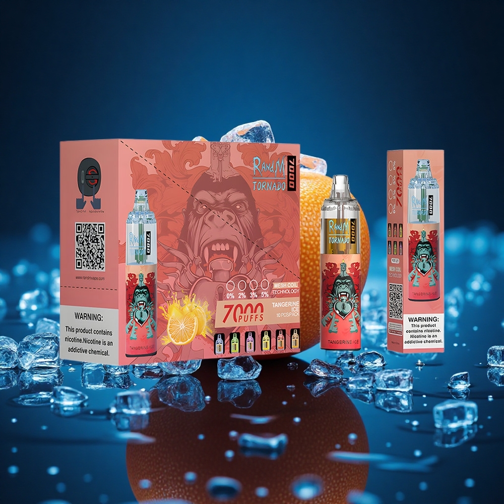 RandM Fumot Tornado 7000 Puffs Helado de Mandarina con Malla y Aire Ajustable