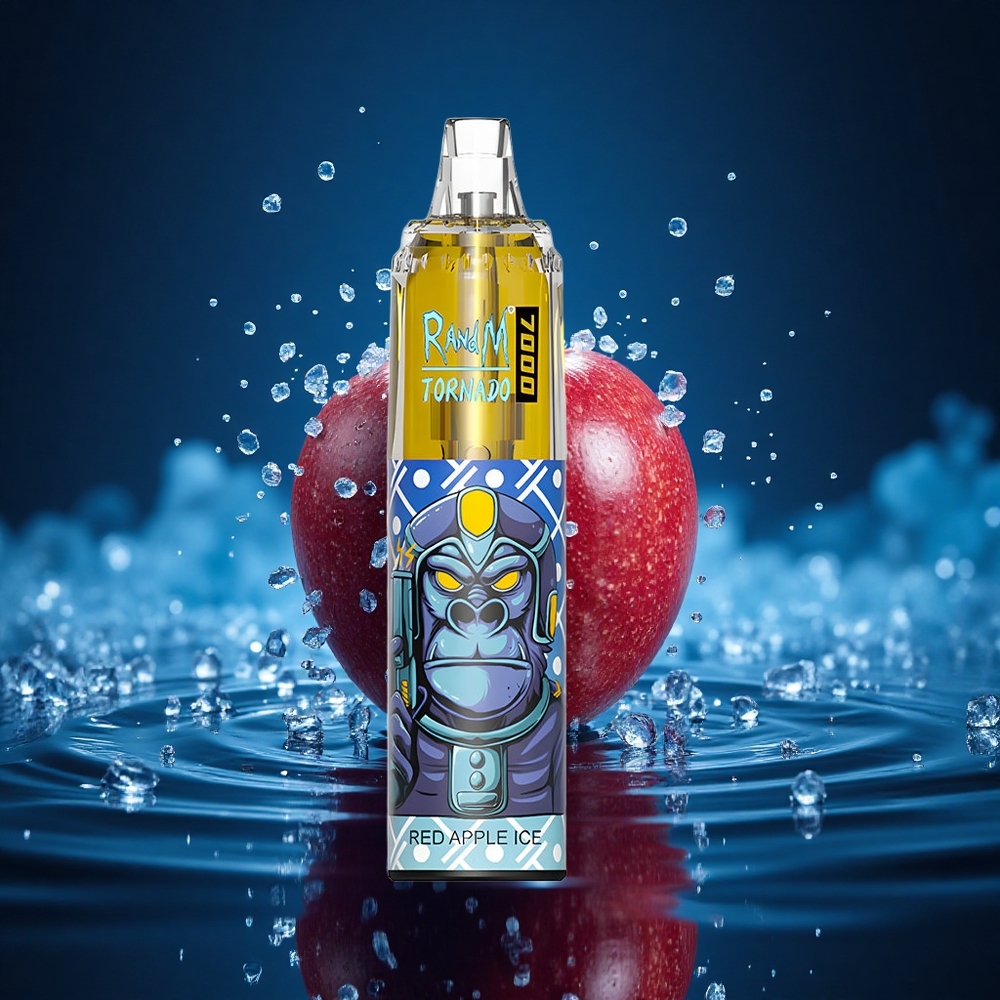 RandM Fumot Tornado 7000 Puffs Manzana Roja Hielo 14ML Tipo-C