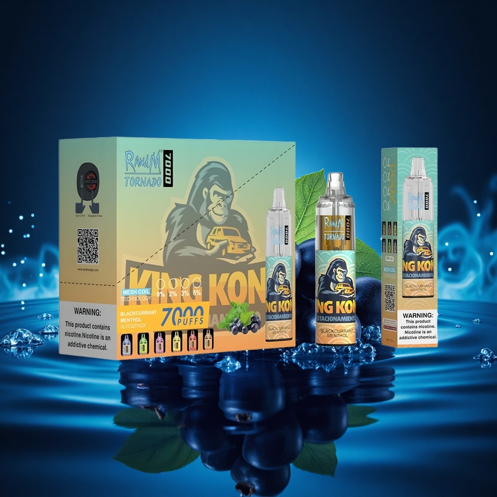 RandM Fumot Tornado 7000 Puffs Mentol Cassis Ajustable Tipo-C Malla