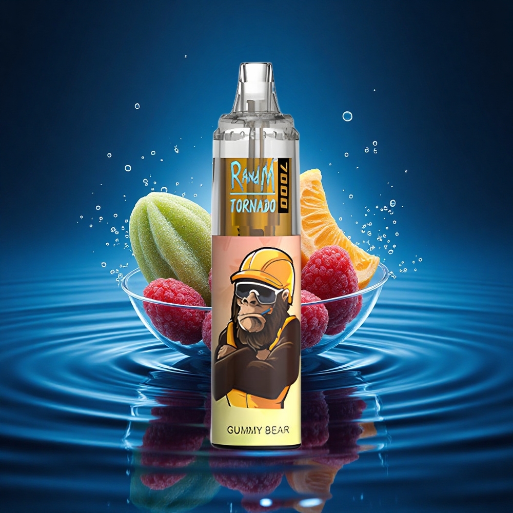 RandM Fumot Tornado 7000 Puffs Osito de Goma 14ML Tipo-C Ajustable