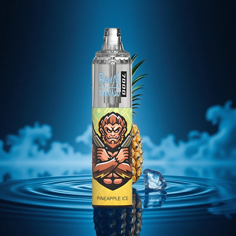 RandM Fumot Tornado 7000 Puffs Piña Hielo Tipo-C Ajustable