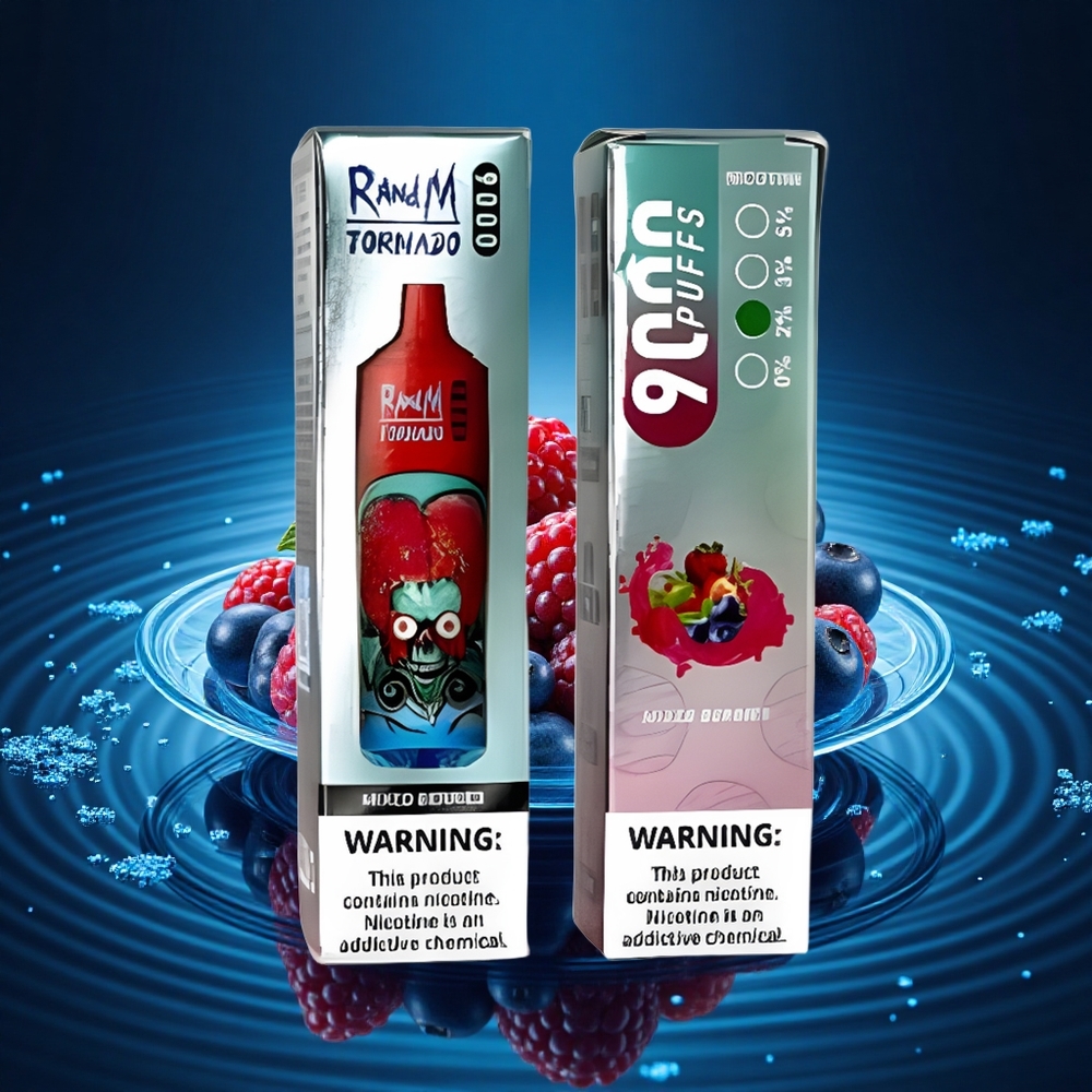 RandM Fumot Tornado 9000 Puffs Bayas Mixtas con Pantalla RGB y Bobina Mesh