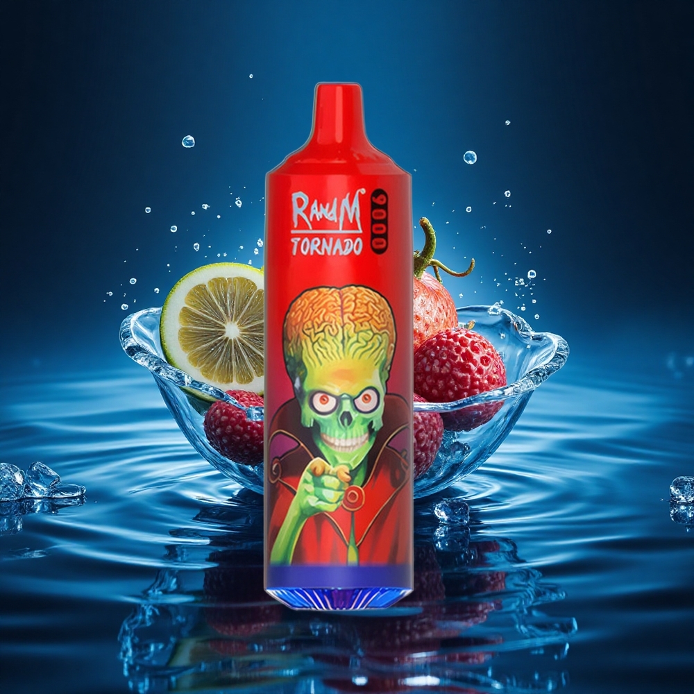 RandM Fumot Tornado 9000 Puffs Hielo Fresco Tornado 9000 con Pantalla RGB y Bobina Mesh