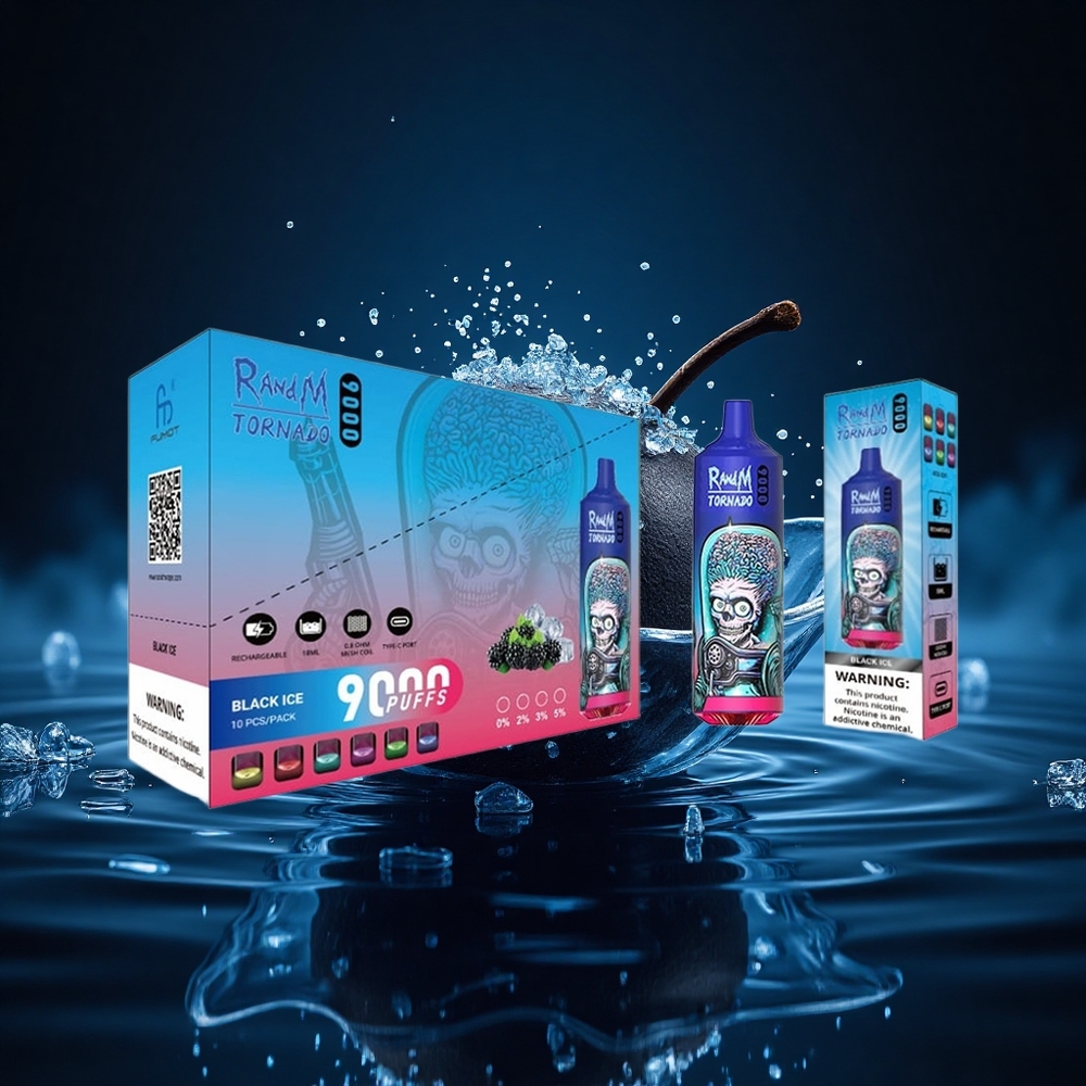 RandM Fumot Tornado 9000 Puffs Hielo Negro 9000 Puffs 18 mL Malla