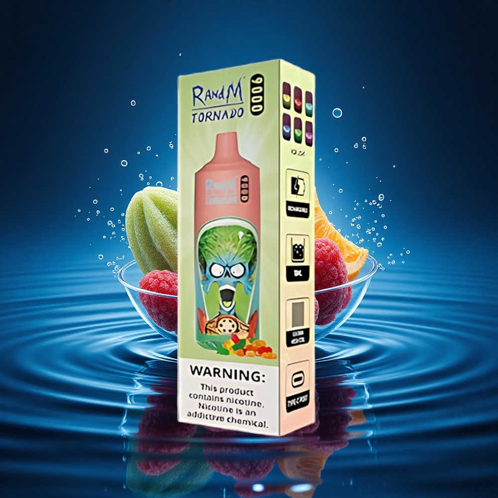 RandM Fumot Tornado 9000 Puffs Osito de Gominola 9000 Chupadas 18 mL Pantalla RGB