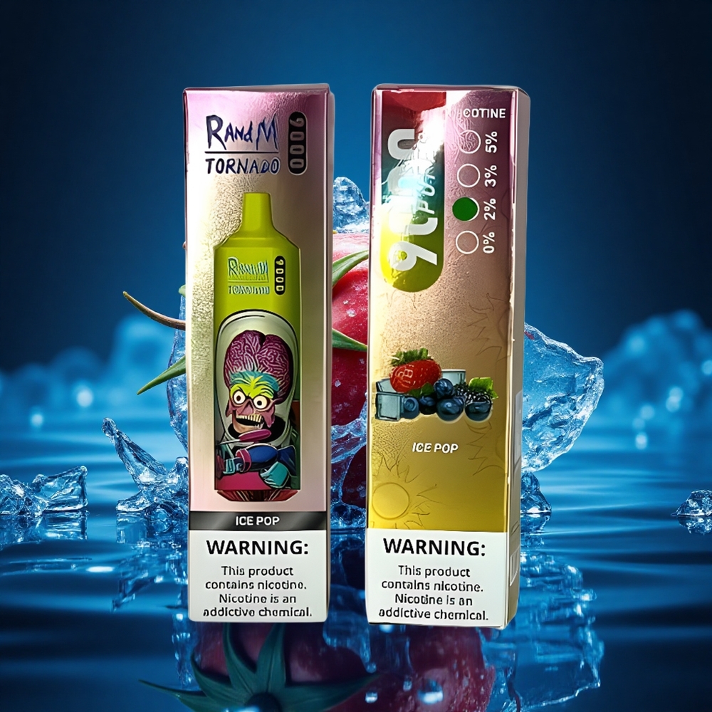 RandM Fumot Tornado 9000 Puffs Paleta de Hielo 9000 Chupadas 18 mL Pantalla RGB