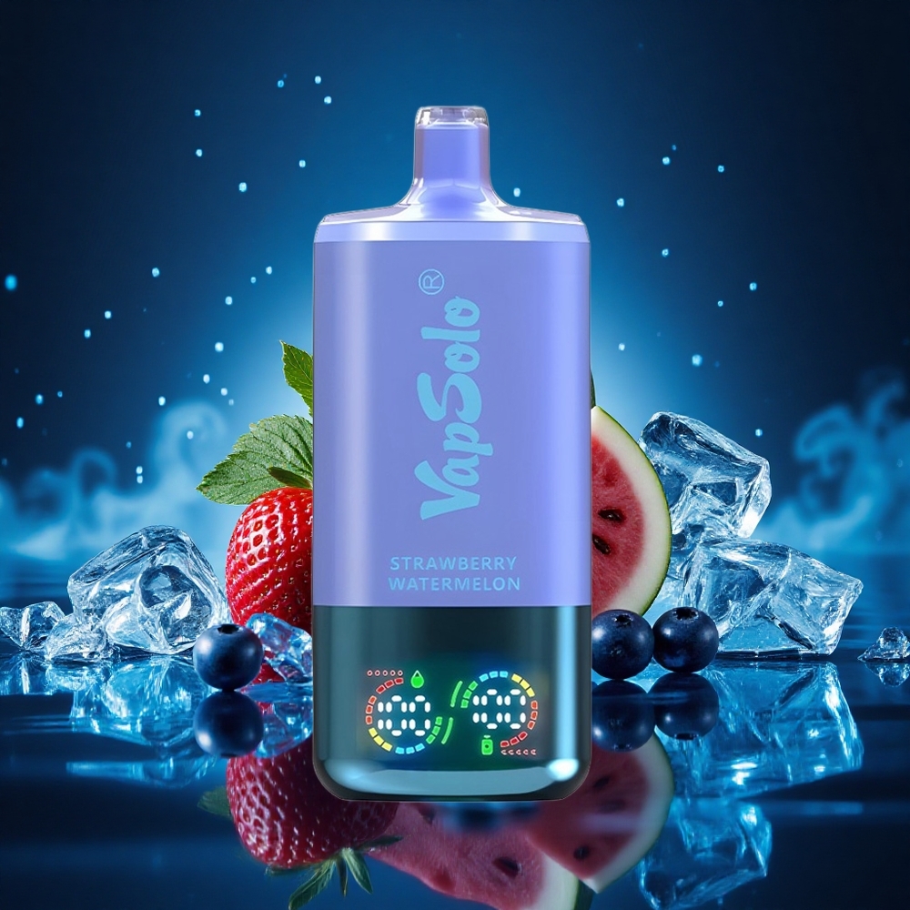Vapsolo Triple 30000 Puffs Fresa Sandía & Arándano Hielo con 40ml y Tipo-C