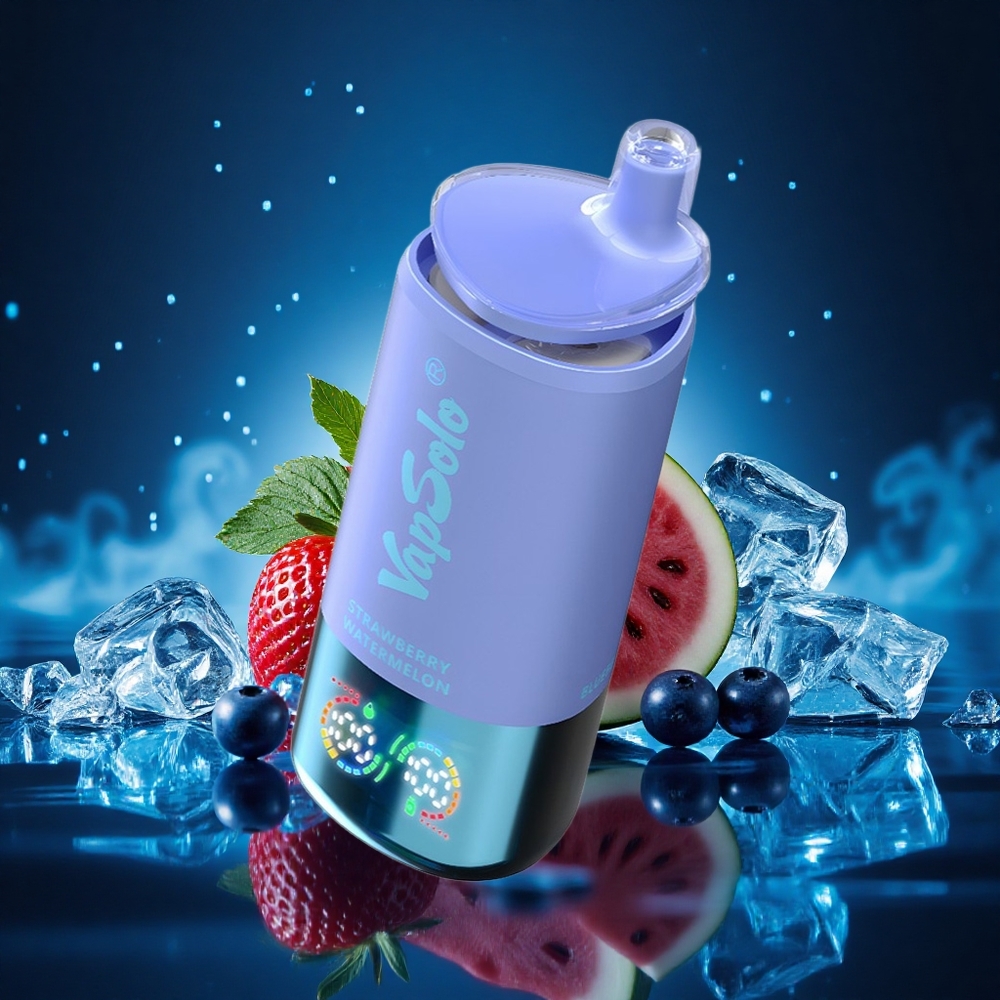 Vapsolo Triple 30000 Puffs Fresa Sandía & Arándano Hielo con 40ml y Tipo-C