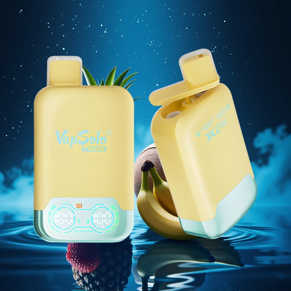 Vapsolo Twins 20000 Puffs Piña Coco & Fresa Plátano - 40ml Doble Tanque - Tipo-C