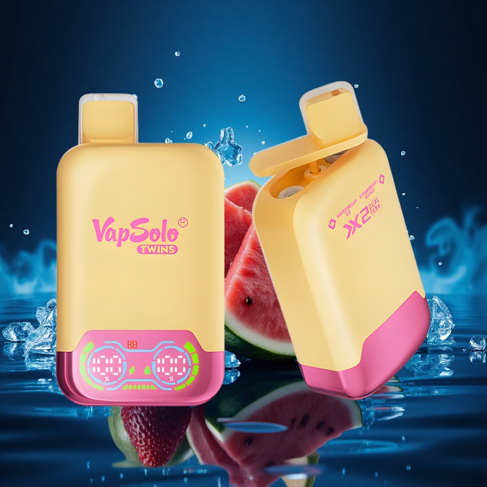 Vapsolo Twins 20000 Puffs Sandía Helada & Fresa Mango 40ml Doble Tanque Tipo-C