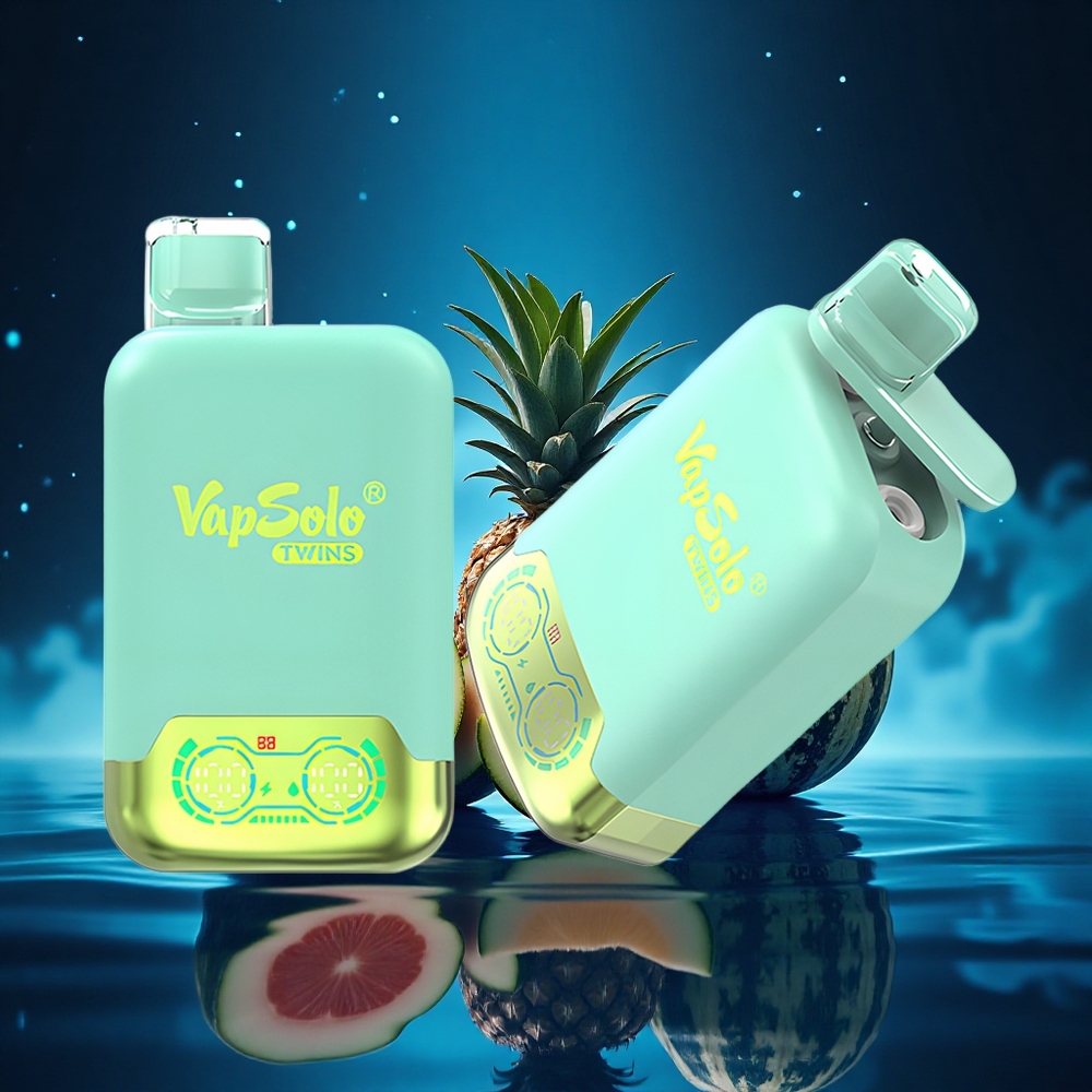 Vapsolo Twins 20000 Puffs Triple Melón & Piña Coco con 40 ml y Tipo-C