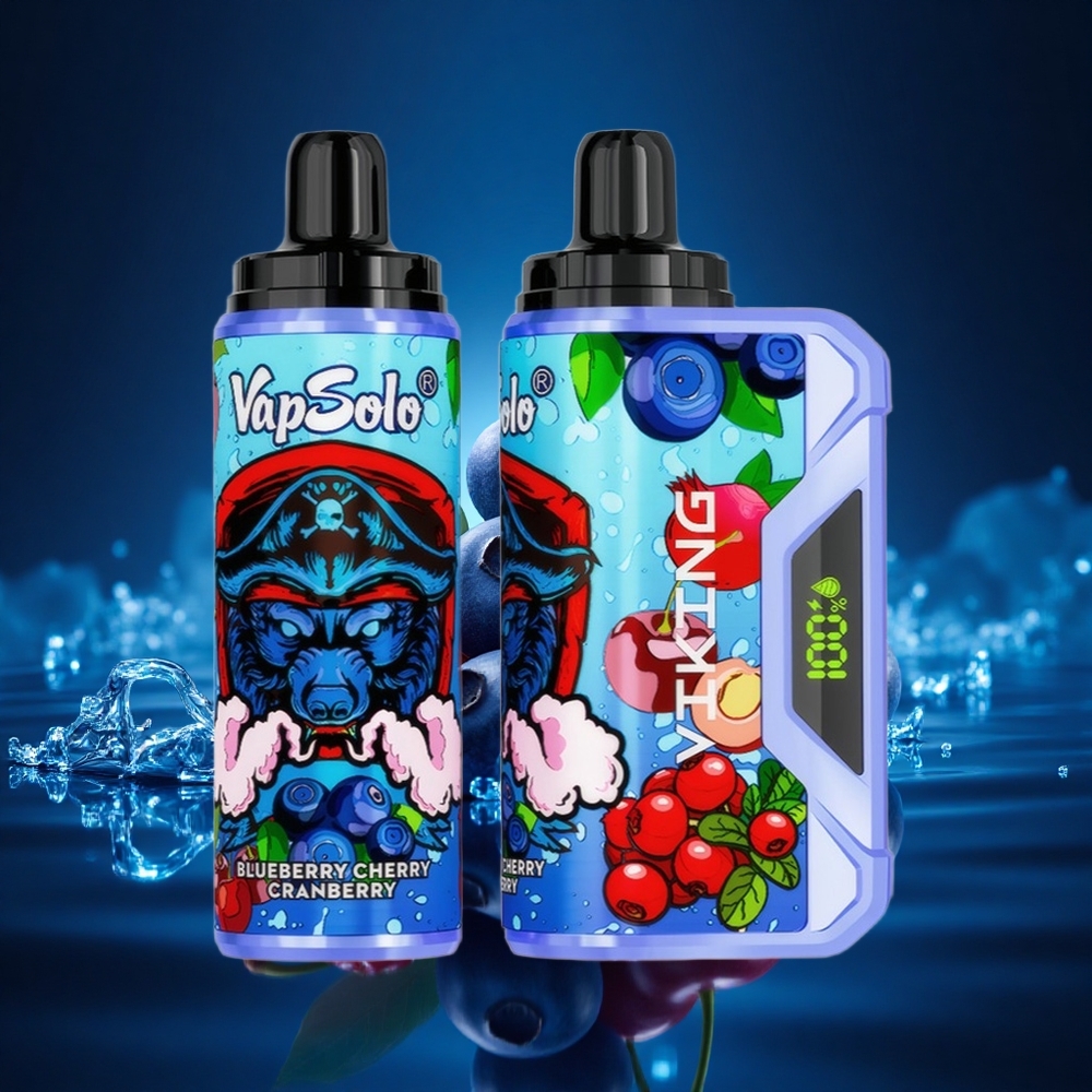 VapSolo VIKING 12000 Puffs Arándano Cereza Azul con 22ml y Tipo-C