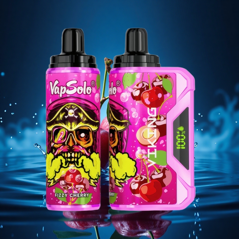 VapSolo VIKING 12000 Puffs Cereza Efervescente 22ml Tipo-C