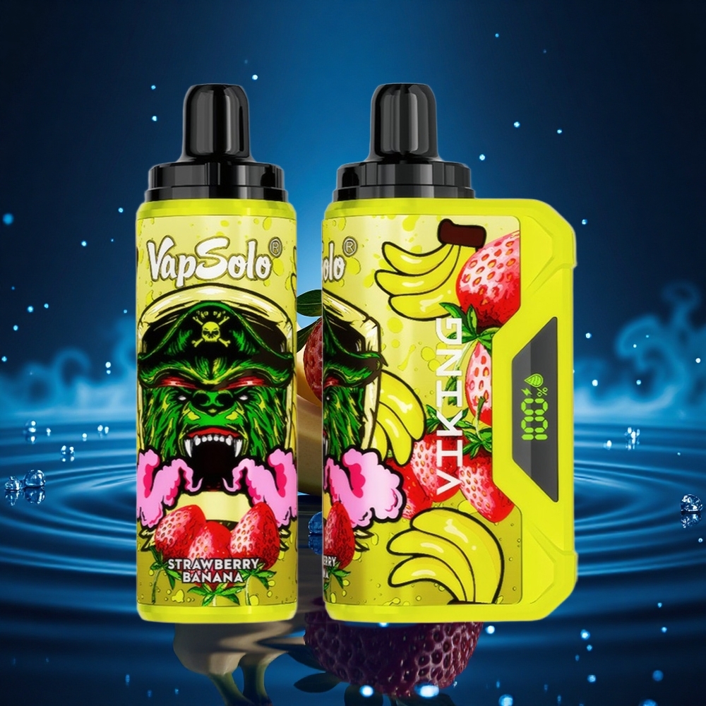 VapSolo VIKING 12000 Puffs Fresa Plátano Tipo-C 22ml