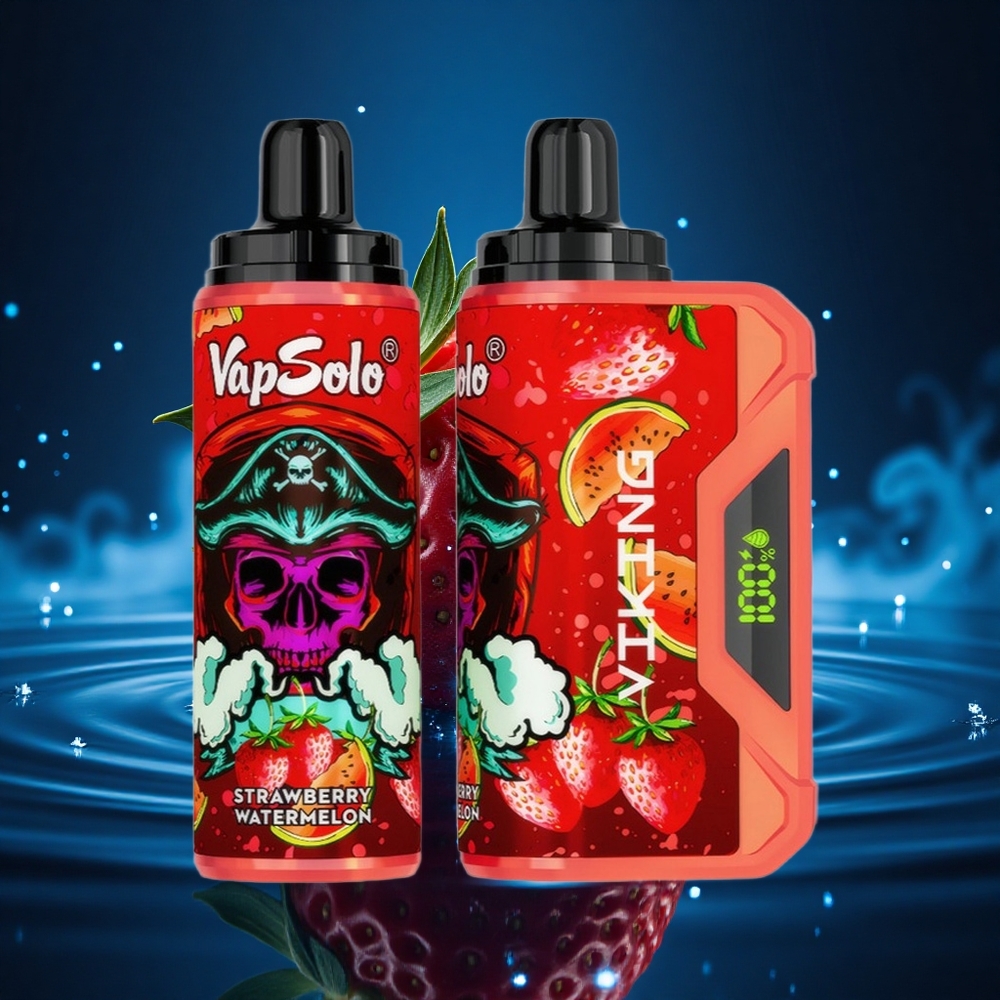 VapSolo VIKING 12000 Puffs Fresa Sandía Tipo-C 22ml