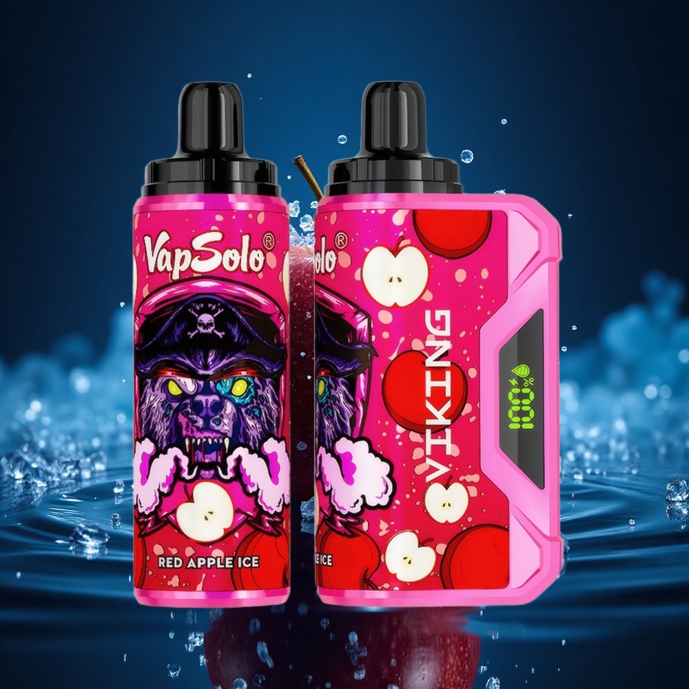 VapSolo VIKING 12000 Puffs Manzana Roja Hielo Tipo-C 22ml