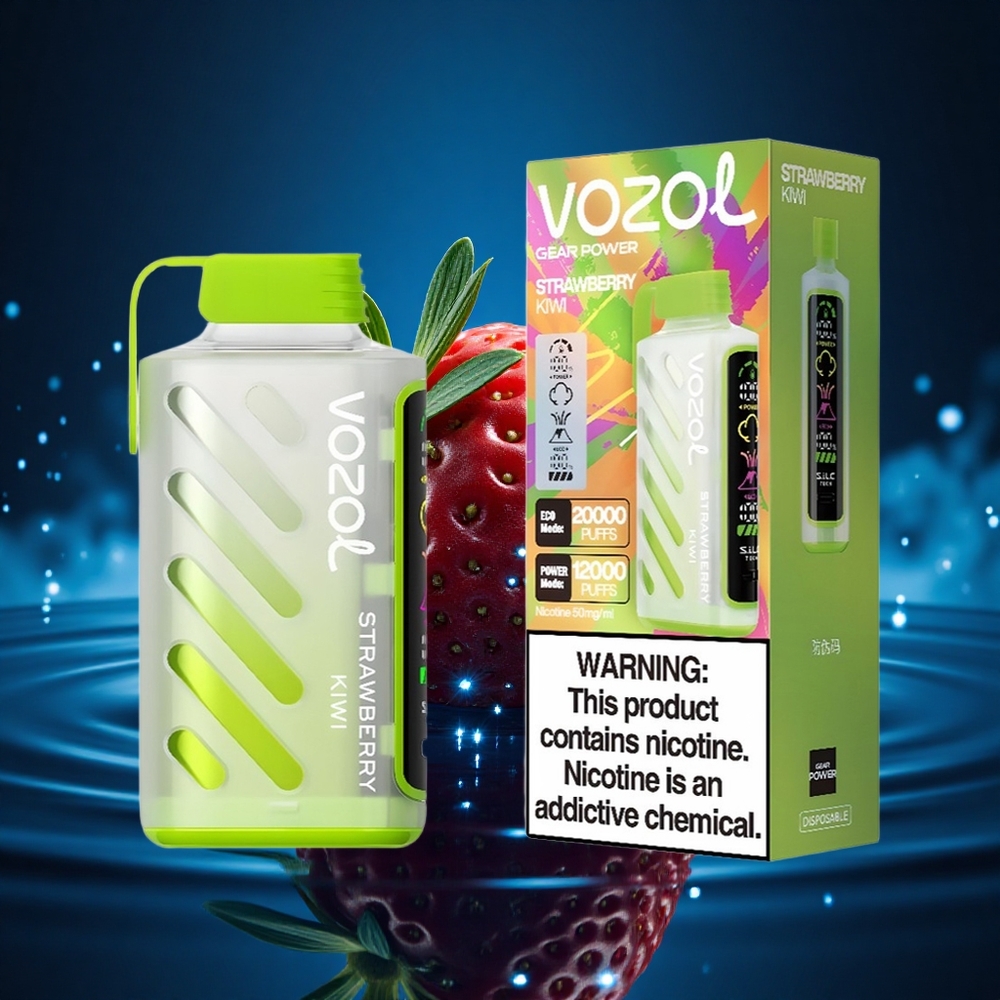 VOZOL Gear Power 20000 Puffs Fresa Kiwi Dual Pantalla 20mL 5%