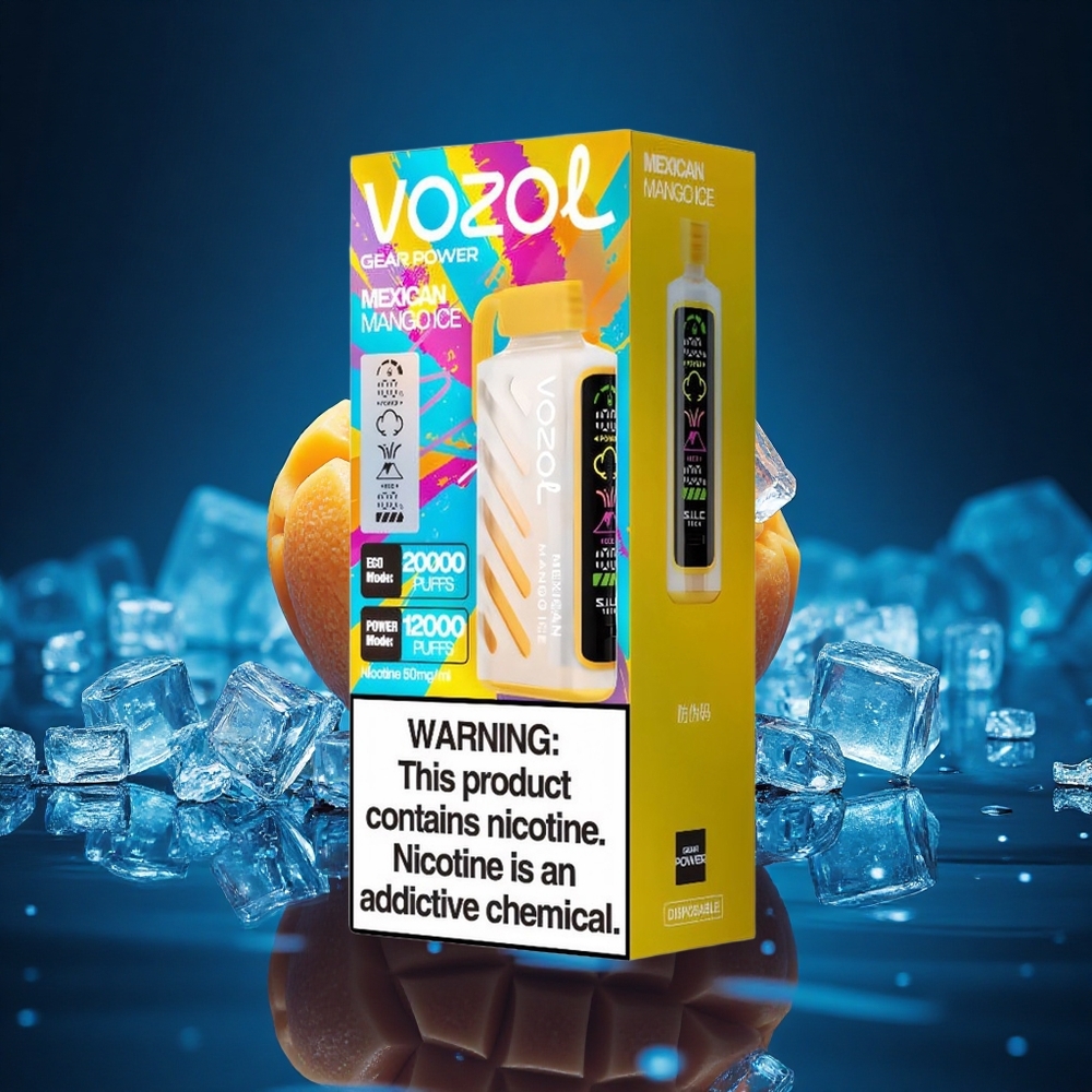 VOZOL Gear Power 20000 Puffs Helado de Mango Mexicano con Tecnología S.i.L.C. y Doble Malla