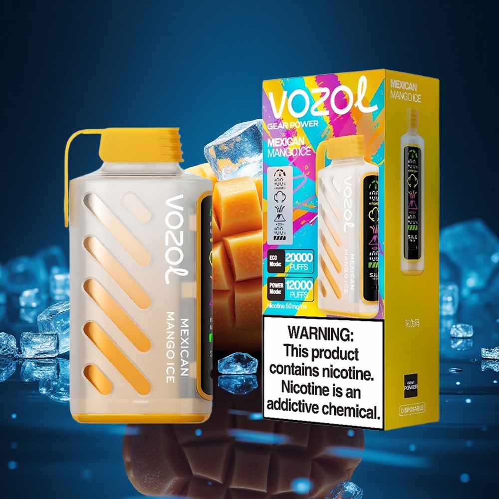 VOZOL Gear Power 20000 Puffs Helado de Mango Mexicano con Tecnología S.i.L.C. y Doble Malla