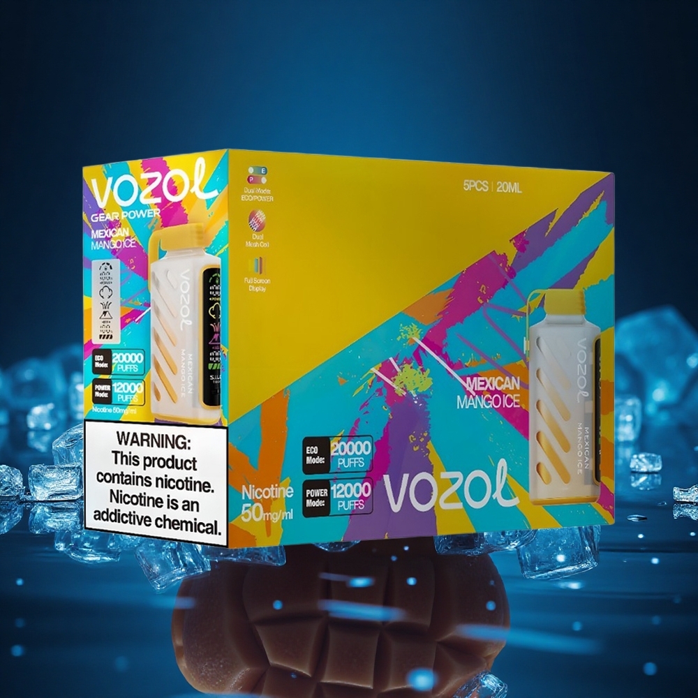 VOZOL Gear Power 20000 Puffs Helado de Mango Mexicano con Tecnología S.i.L.C. y Doble Malla