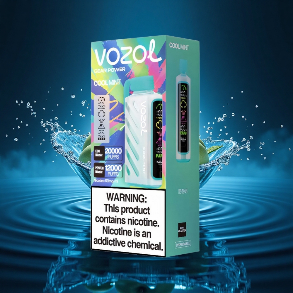 VOZOL Gear Power 20000 Puffs Menta Fresca con Dual Mesh y 20mL