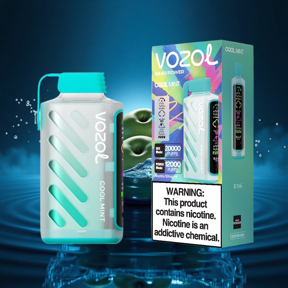 VOZOL Gear Power 20000 Puffs Menta Fresca con Dual Mesh y 20mL