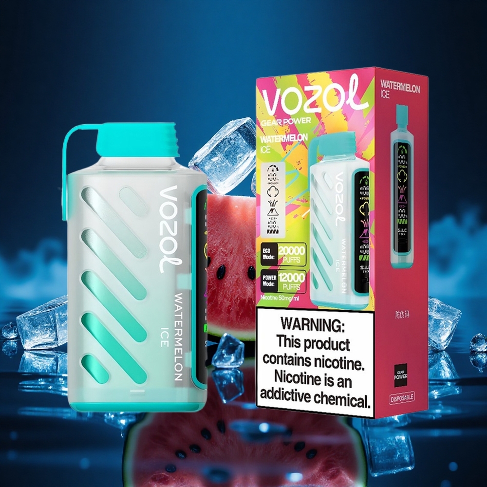 VOZOL Gear Power 20000 Puffs Sandía Hielo con Dual Mesh y 20mL