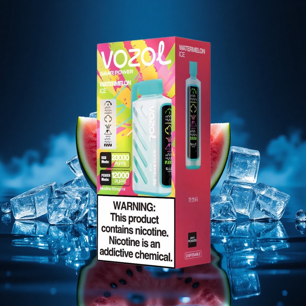 VOZOL Gear Power 20000 Puffs Sandía Hielo con Dual Mesh y 20mL