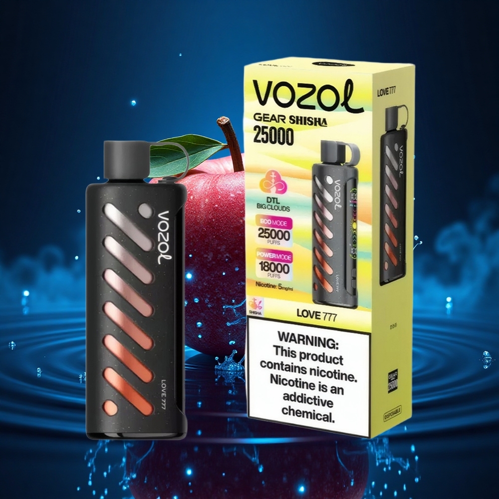 VOZOL Gear Shisha 25000 Puffs Amor 777 Sabores Deliciosos & Doble Malla