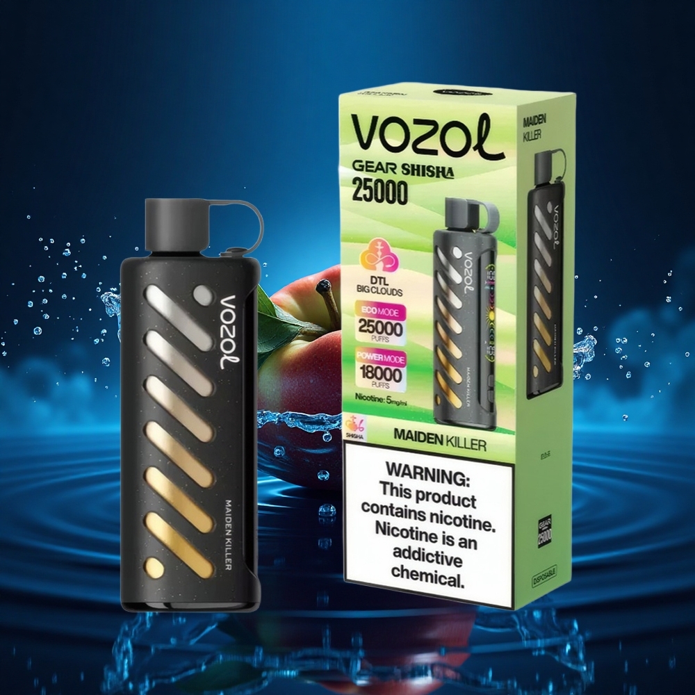 VOZOL Gear Shisha 25000 Puffs Asesino de Doncellas: 30 Sabores Deliciosos y Doble Malla