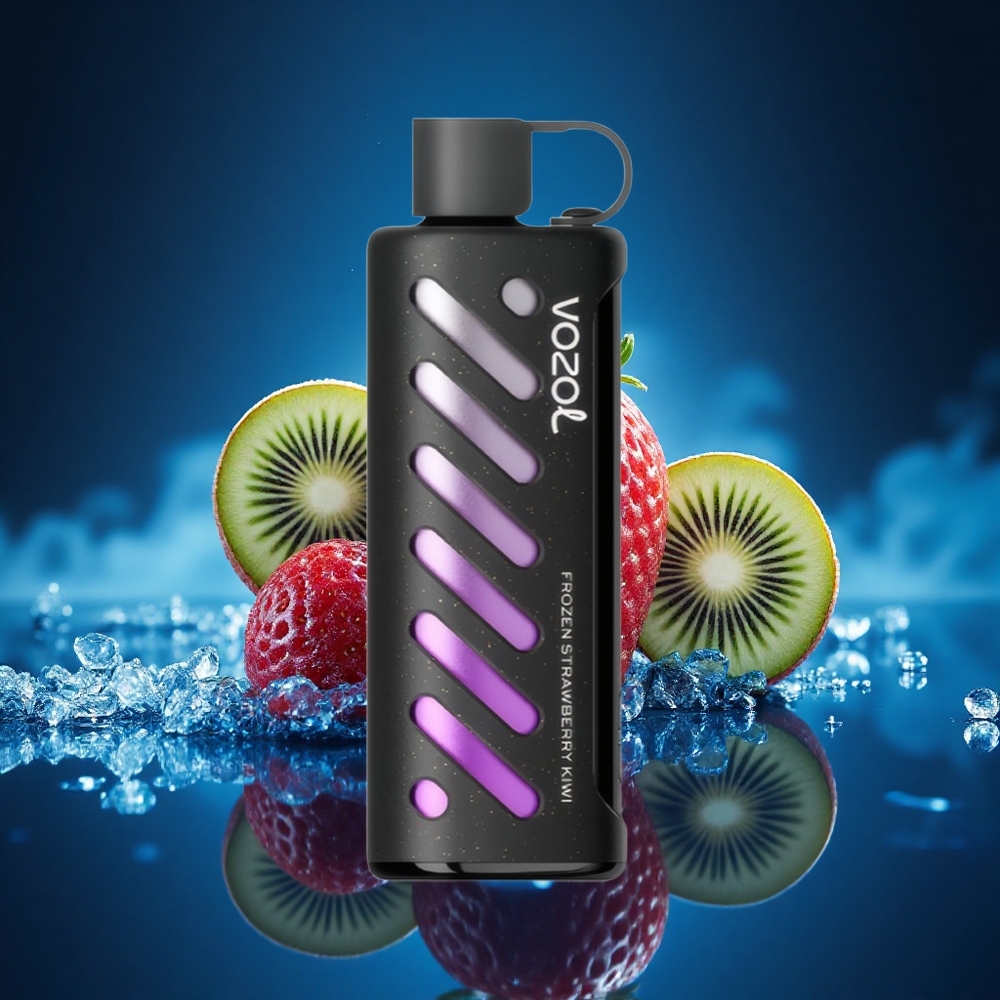 VOZOL Gear Shisha 25000 Puffs Fresa y Kiwi Congelados con 30 Sabores Deliciosos y Tecnología S.i.L.C