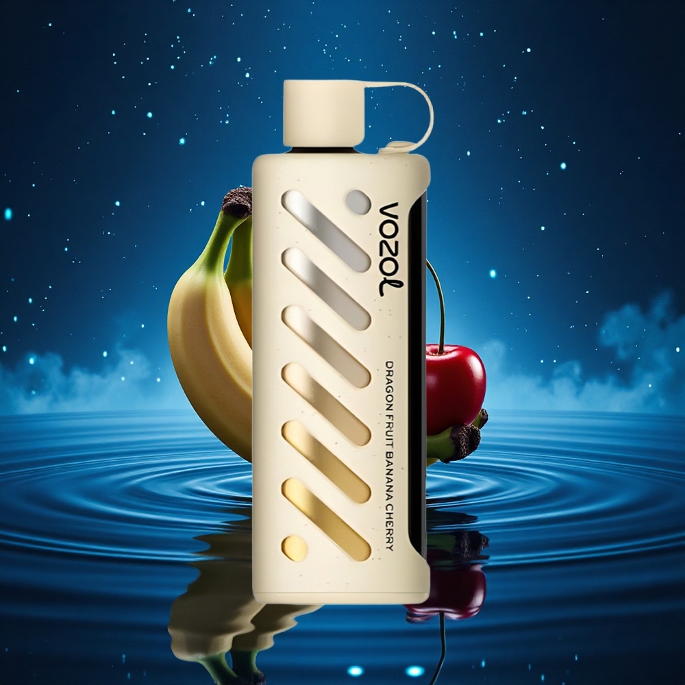 VOZOL Gear Shisha 25000 Puffs Fruta del Dragón Plátano Cereza con 30 Sabores y Dual Mesh