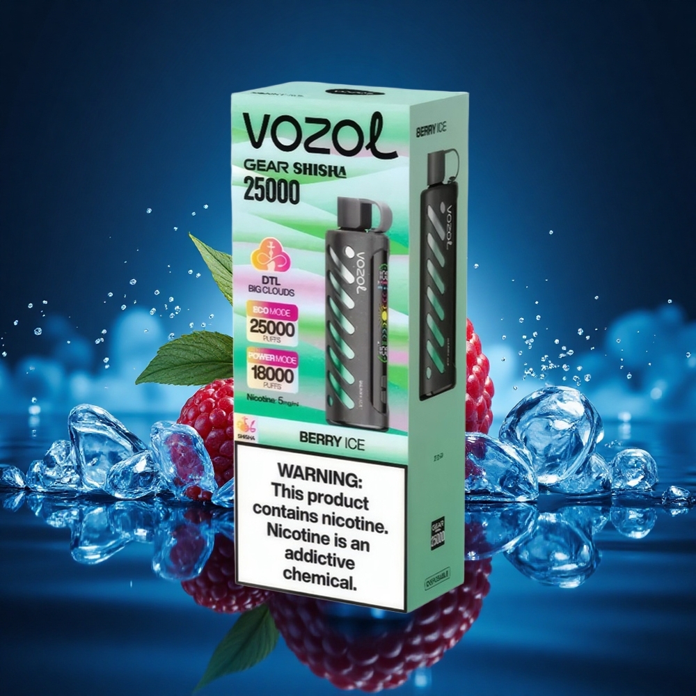 VOZOL Gear Shisha 25000 Puffs Helado de Bayas con Doble Malla y 5mg