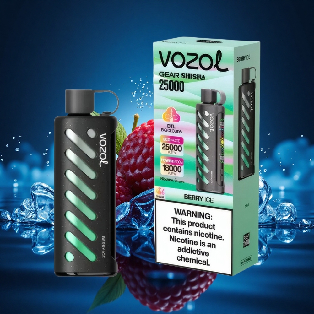 VOZOL Gear Shisha 25000 Puffs Helado de Bayas con Doble Malla y 5mg
