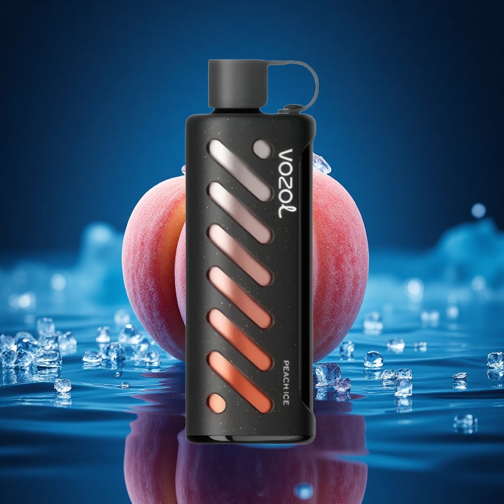 VOZOL Gear Shisha 25000 Puffs Melocotón Helado Dual con Sabor Inteligente 5mg