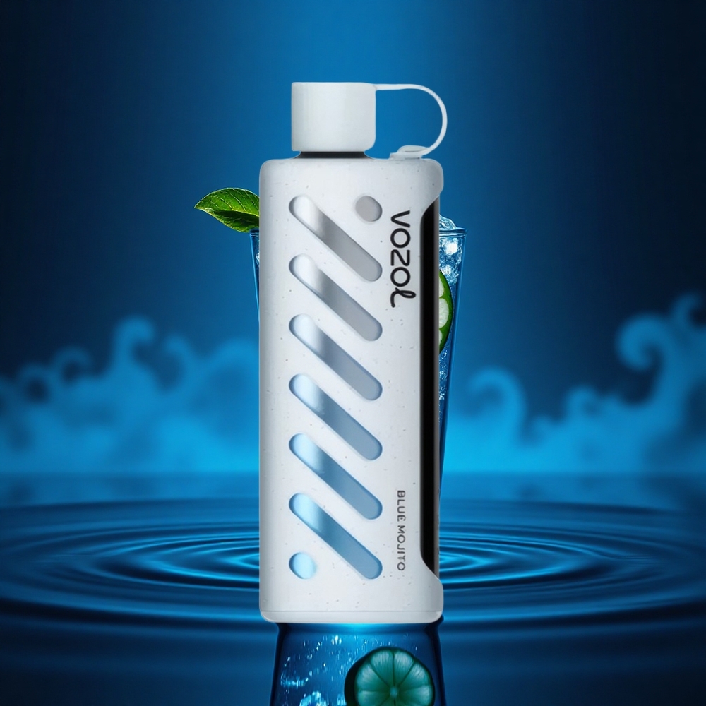 VOZOL Gear Shisha 25000 Puffs Mojito Azul con Chip Inteligente y Doble Malla