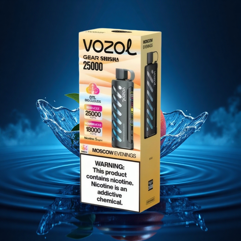 VOZOL Gear Shisha 25000 Puffs Noches de Moscú con Sabores Deliciosos y Tecnología Inteligente