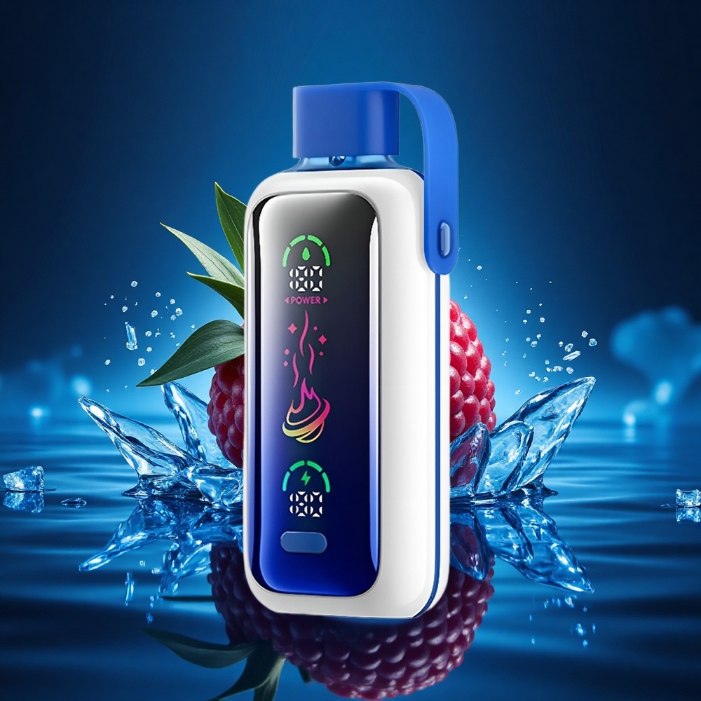 VOZOL Star 20000 Puffs Helado de Frambuesa Azul con Pantalla HD 2.2'' y Doble Malla