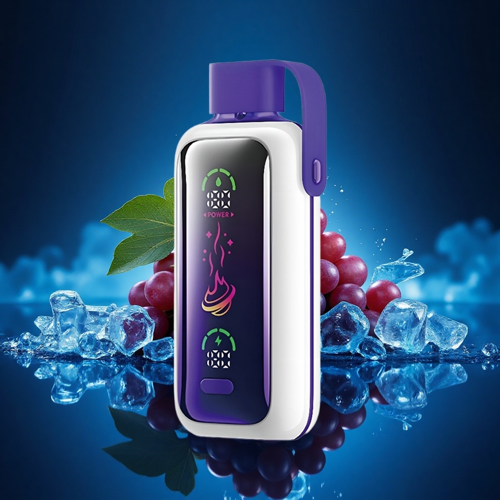 VOZOL Star 20000 Puffs Helado de Uva con Pantalla HD 2.2 y Doble Malla