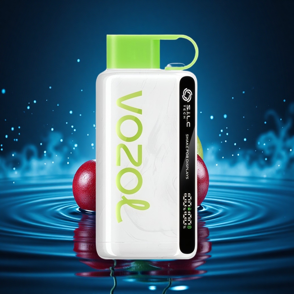 VOZOL STAR 9000/12000 Puffs Limón Cereza Recargable Rápido con Pantalla y Boca Protegida