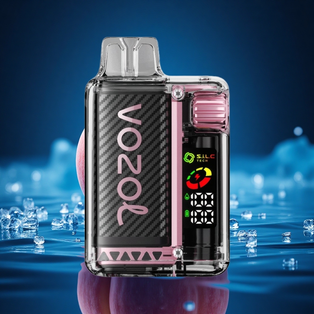 VOZOL Vista 20000 Puffs Helado de Durazno con Pantalla OLED y Ajuste de Vataje